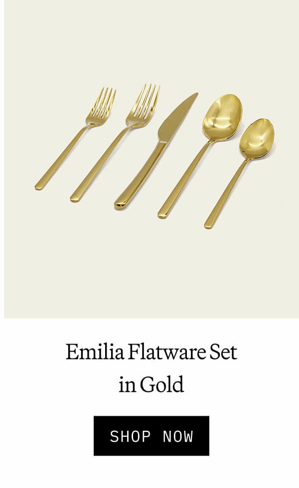 EMILIA FLATWARE SET IN GOLD