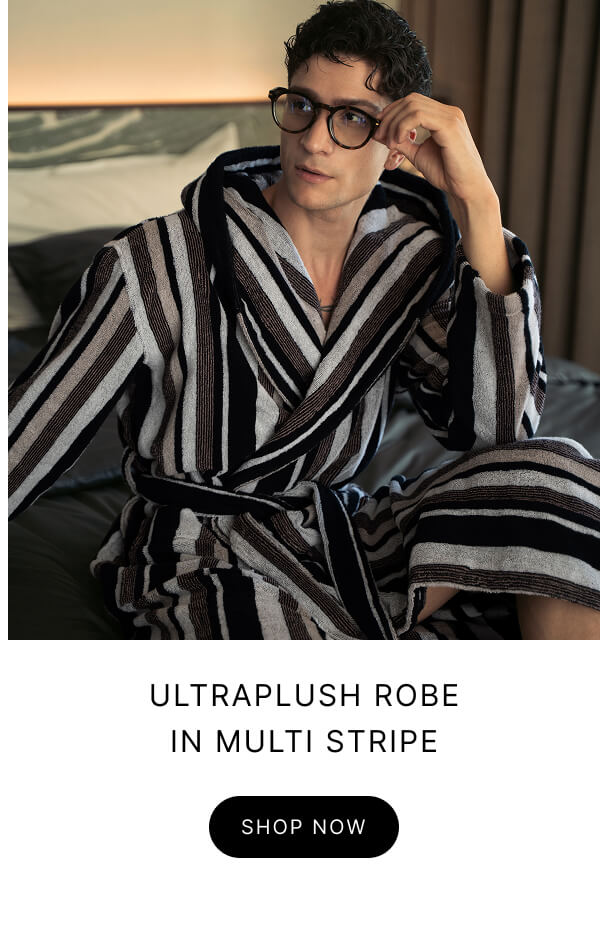 ULTRAPLUSH ROBE IN MULTI STRIPE SHOP NOW