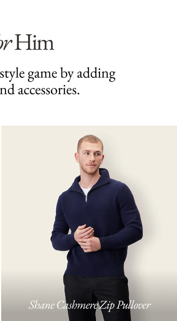 Shane Cashmere Quarter Zip Pullover