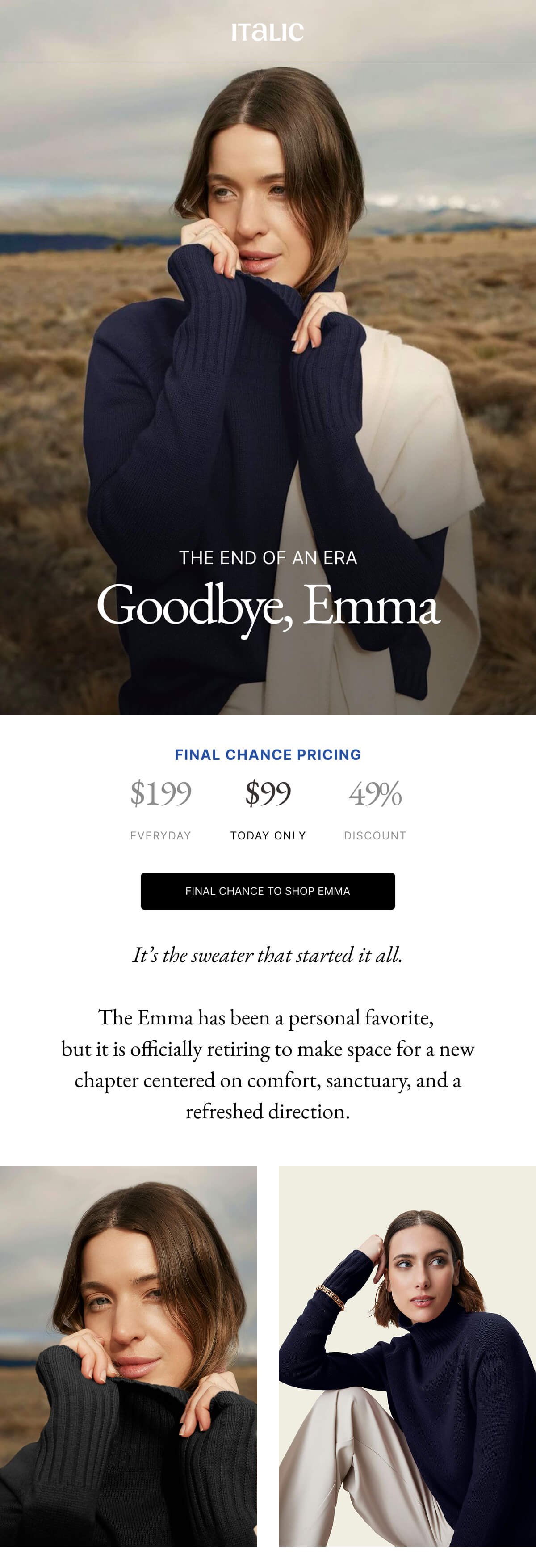 Italic | Life is Luxury | Emma Cashmere Relaxed Sweater