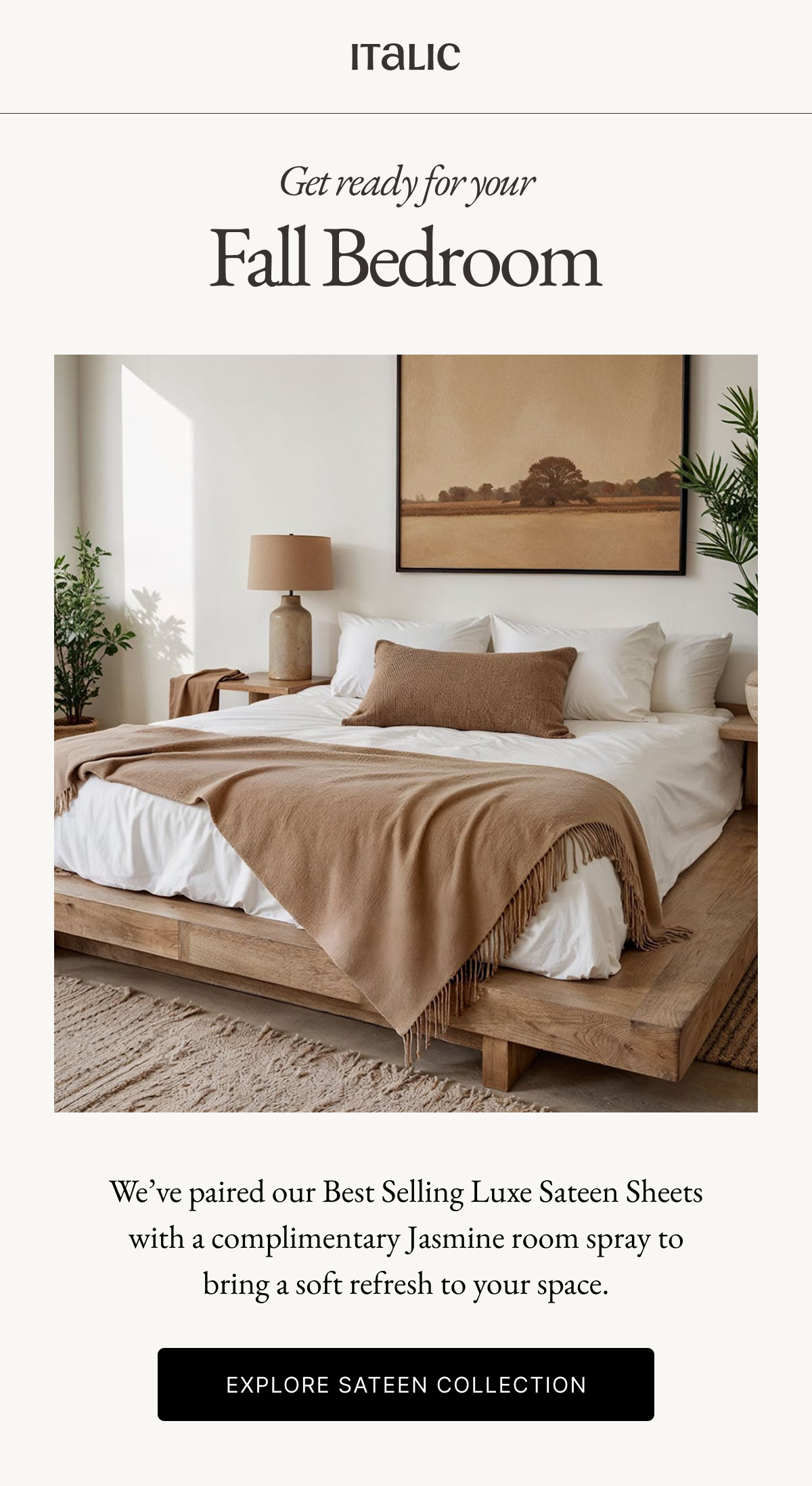 Italic | Life is the Luxury | Get ready for your Fall Season Bedroom