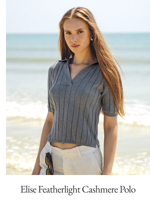 Elise Featherlight Cashmere Polo