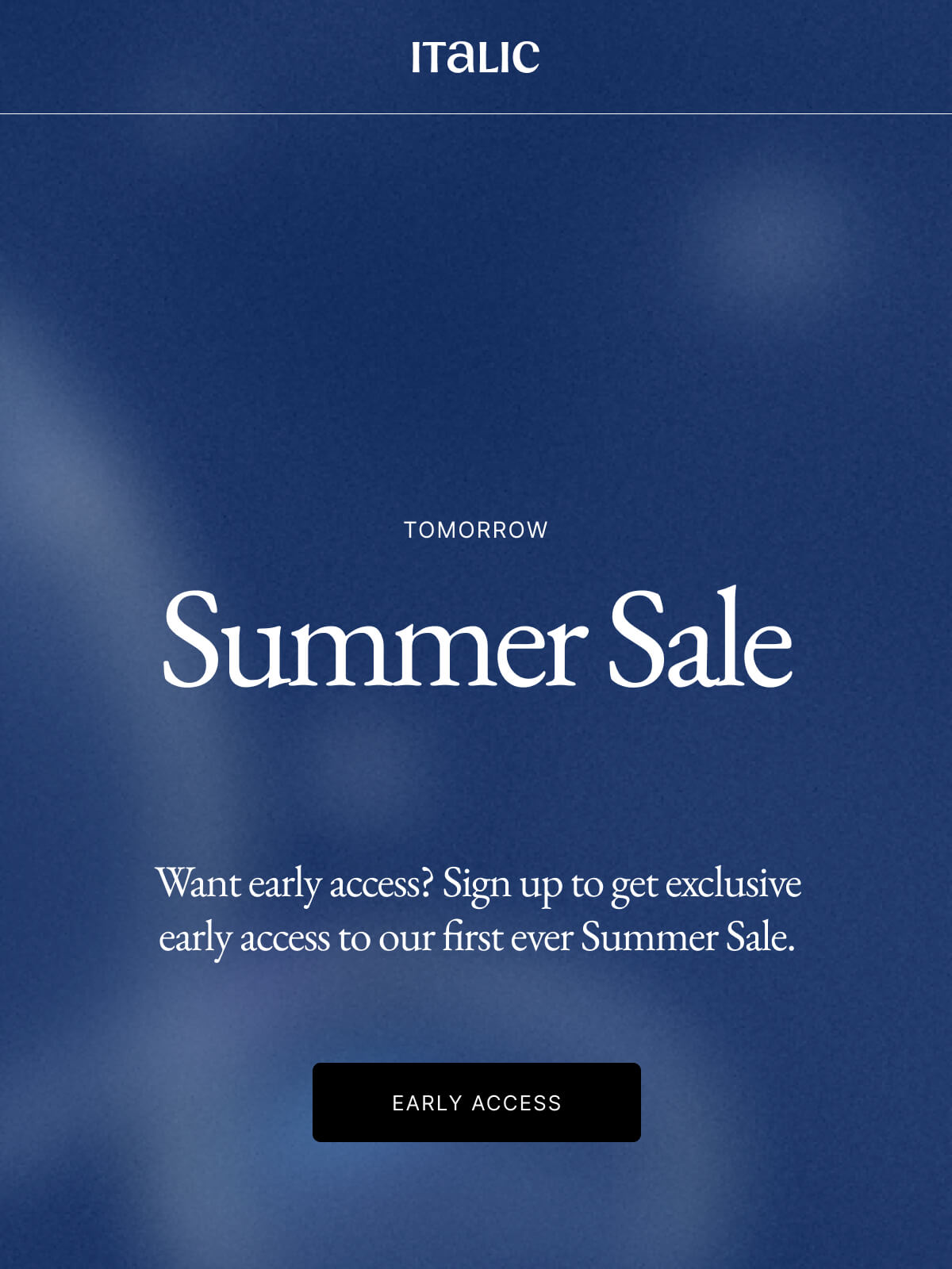Italic | Life is Luxury | UPTO 50% OFF WAREHOUSE SALE