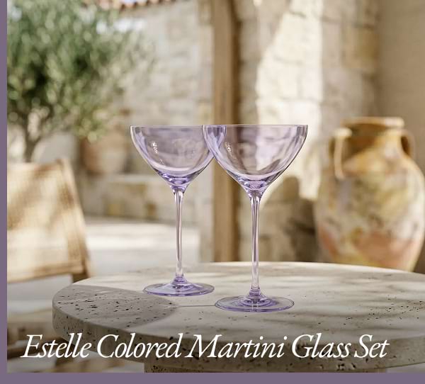 Estelle Colored Martini Glass Set