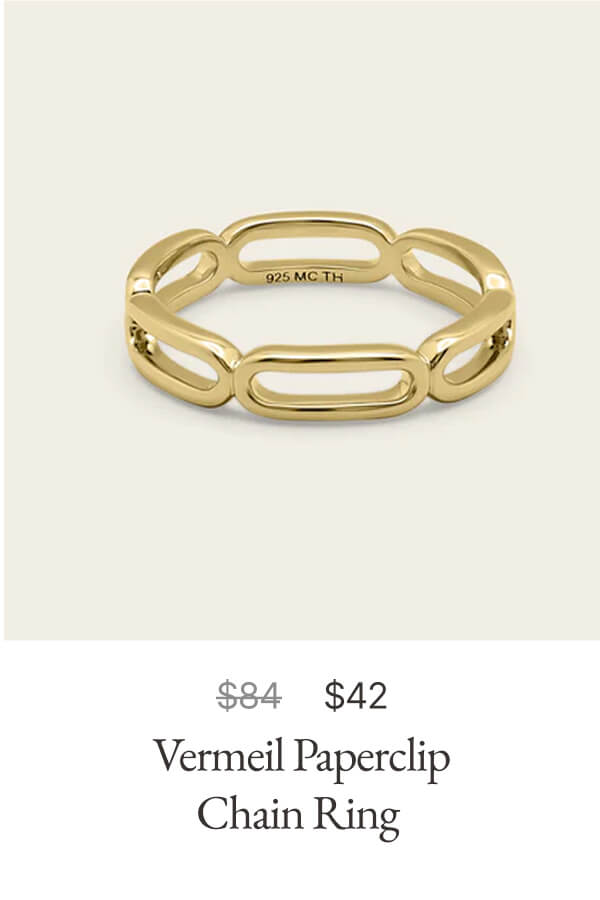 Paperclip Chain Ring Paperclip Chain Ring