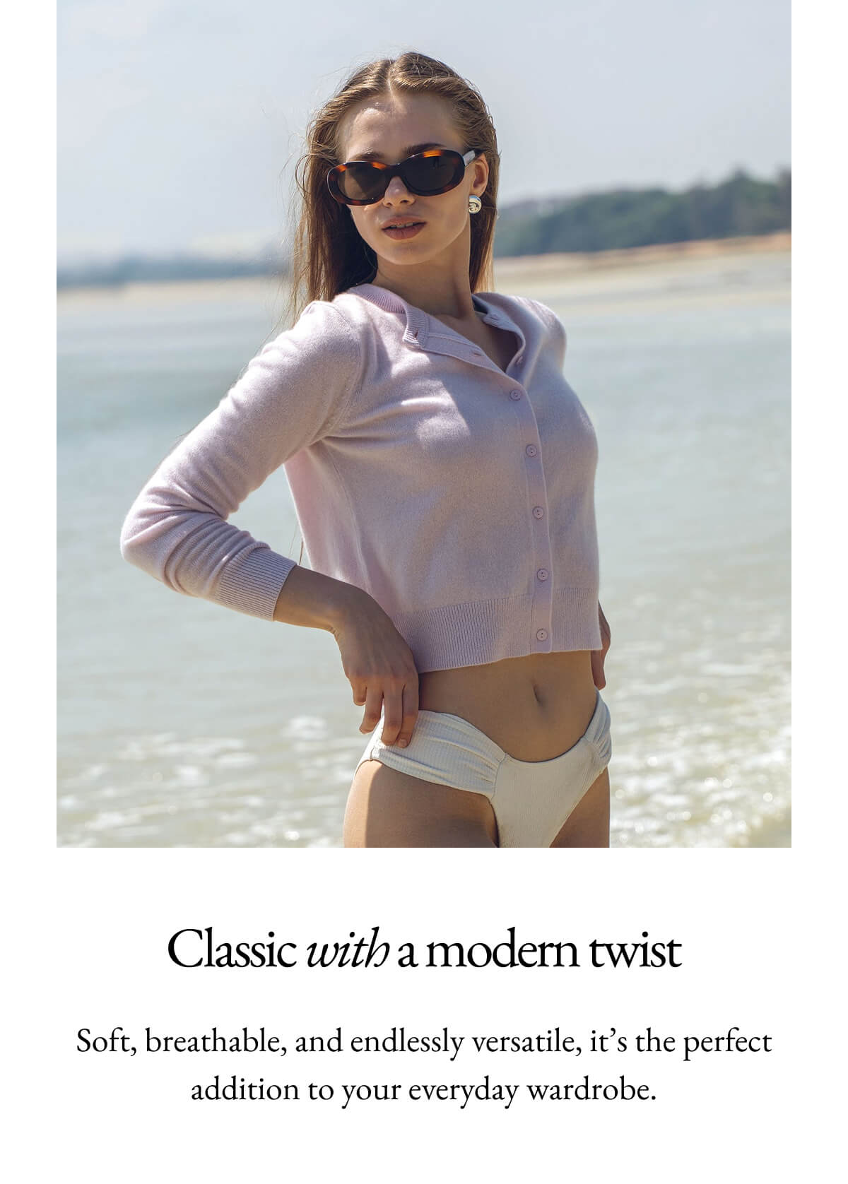 BEST SELLER | Sadie Cashmere Crew Cardigan