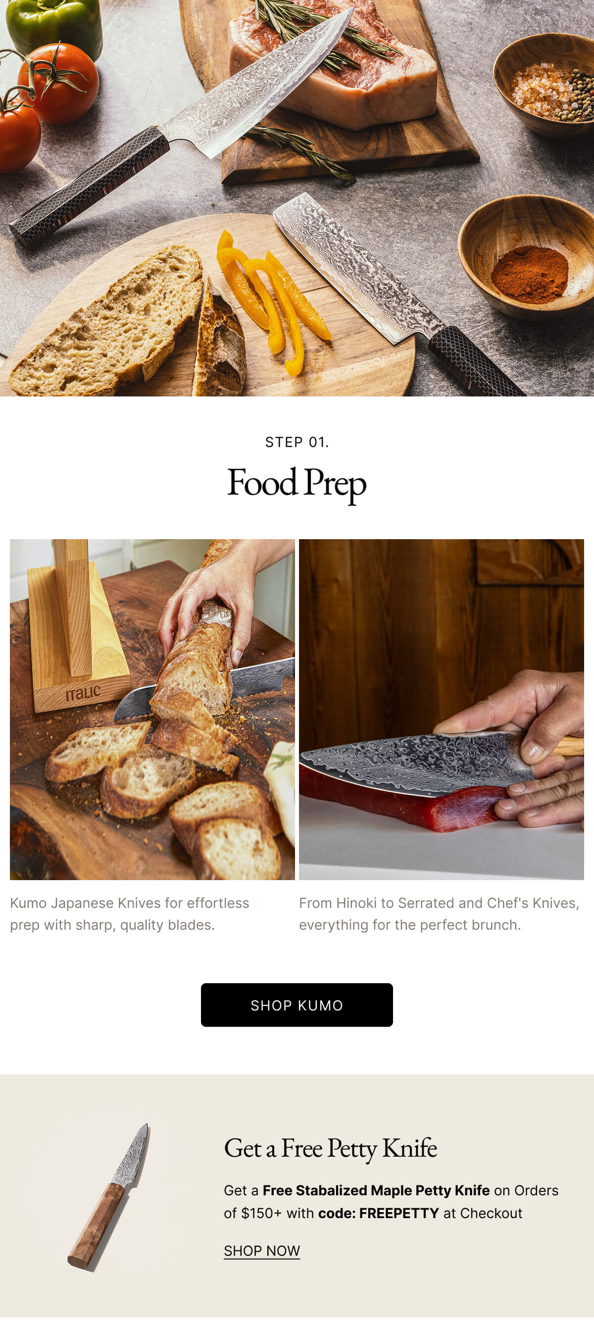 Kumo Collection | Kumo Japanese Knives for effortless prep with sharp, quality blades. From Hinoki to Serrated and Chef's Knives, everything for the perfect brunch | Shop Kumo