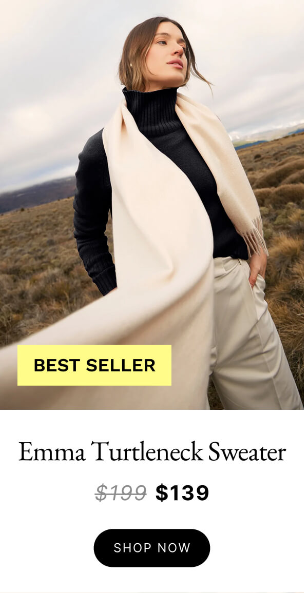 Emma Cashmere Relaxed Turtleneck Sweater