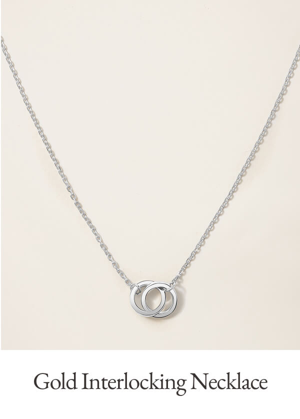 14k Solid Gold Interlocking Necklace