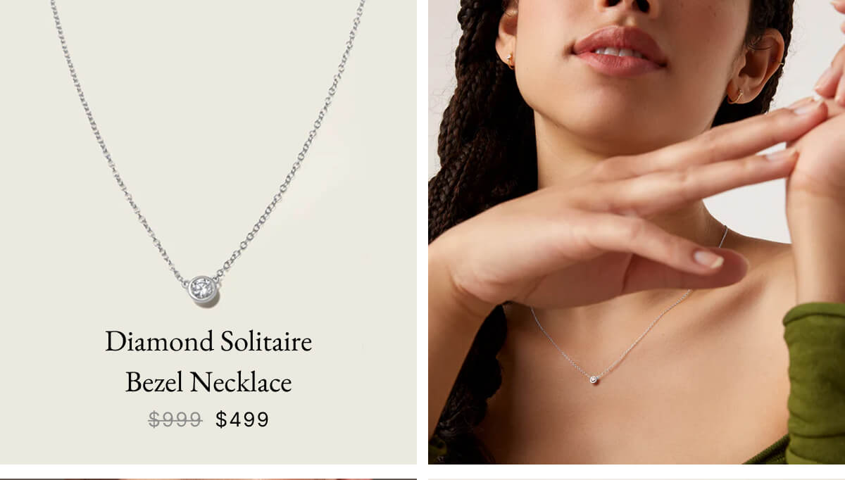 Diamond Solitaire Bezel Necklace