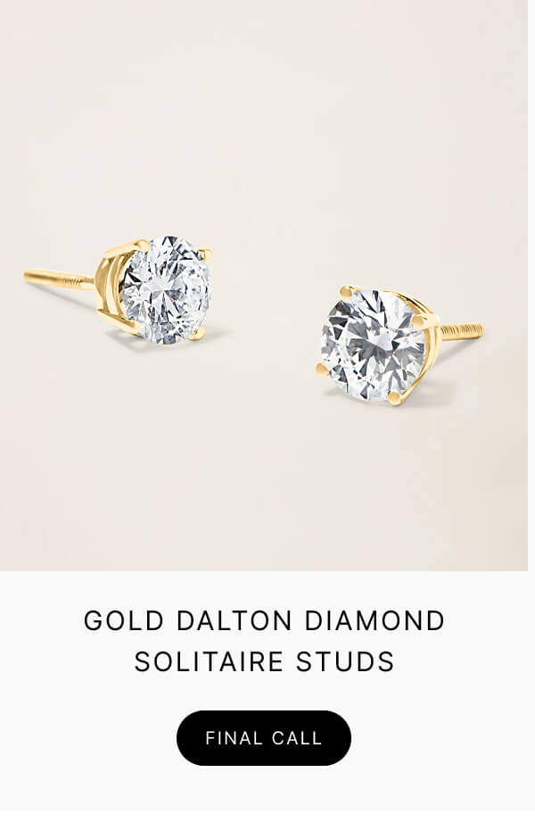 18k Solid Gold Dalton Diamond Solitaire Studs