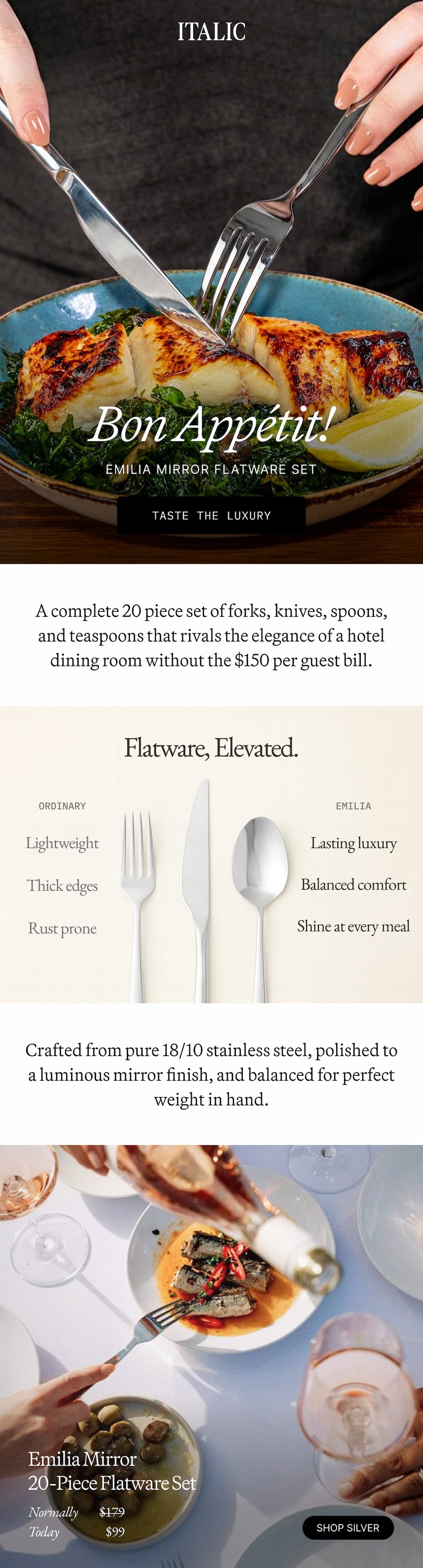 ITALIC | Emilia Flatware