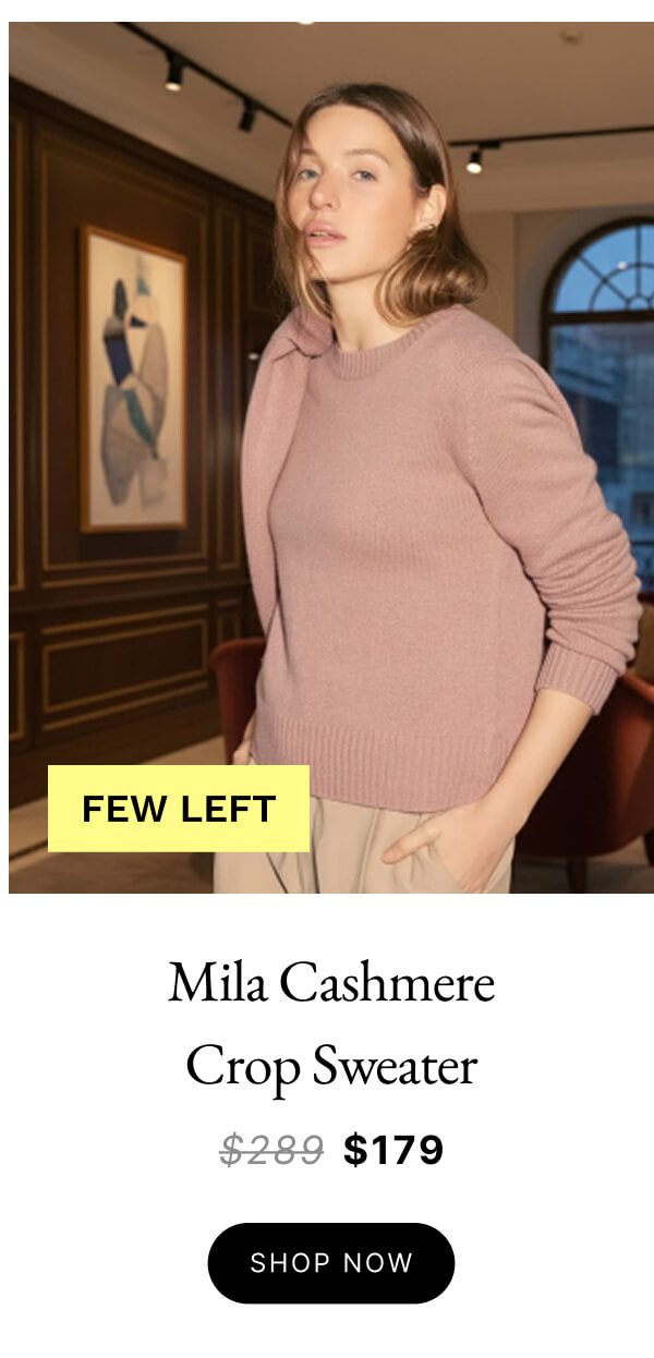 Mila Cashmere Crop Sweater
