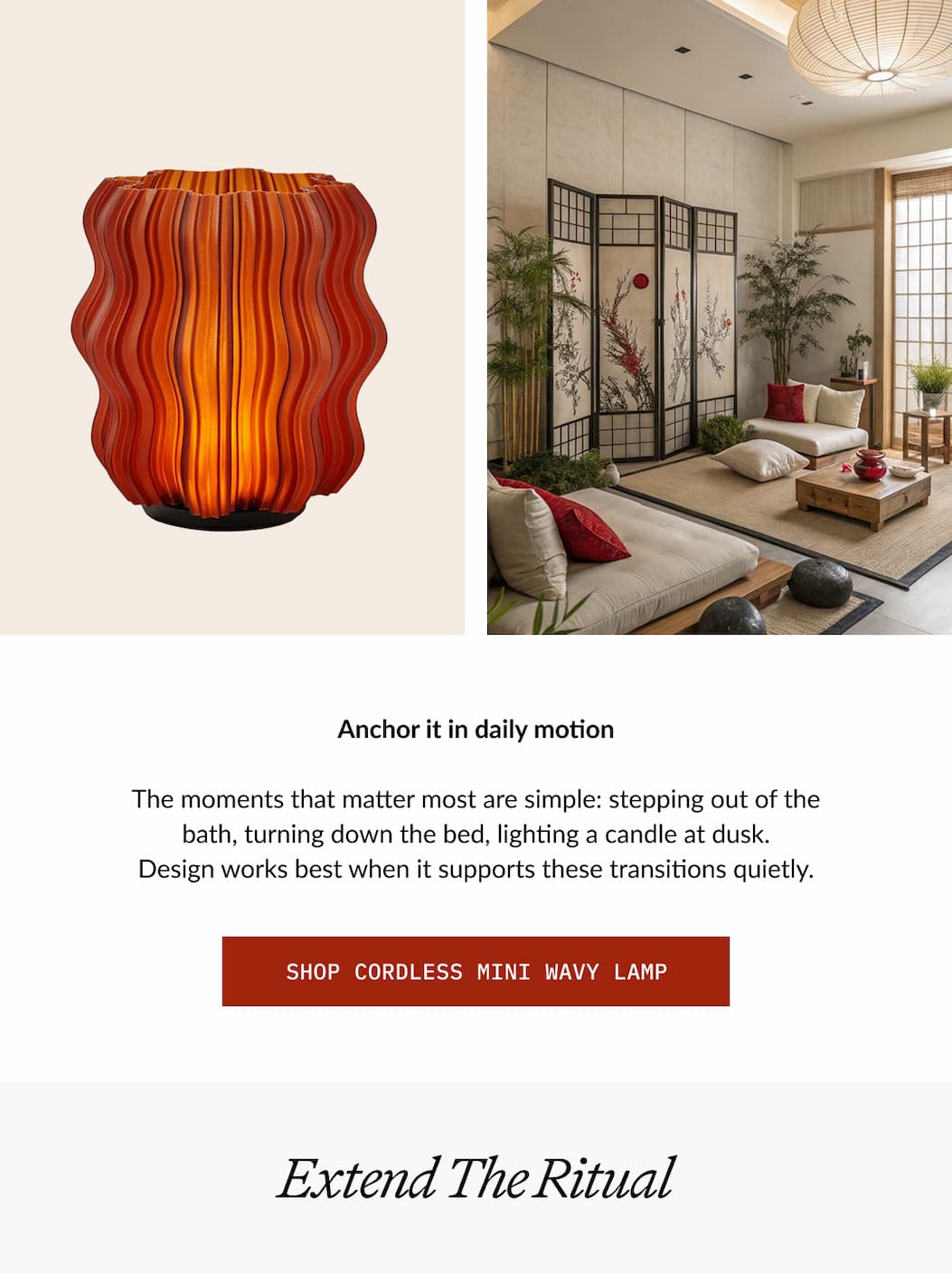 Cordless Mini Wavy Lamp