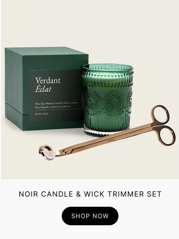 Noir Candle & Wick Trimmer Set