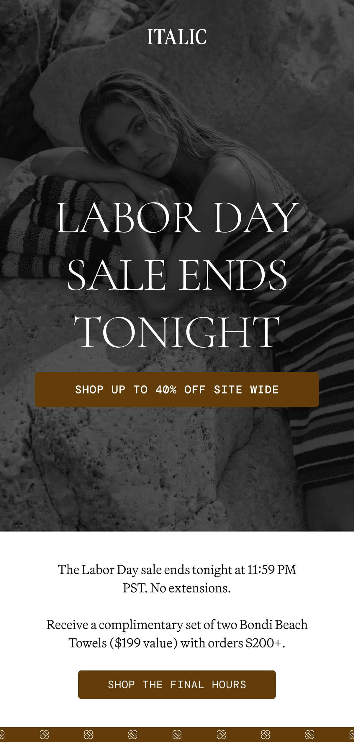 ITALIC | Sale Ends Tonight