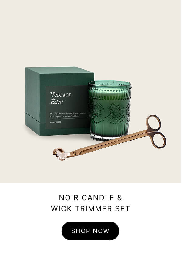 Noir Candle & Wick Trimmer Set