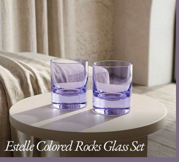 Estelle Colored Rocks Glass Set