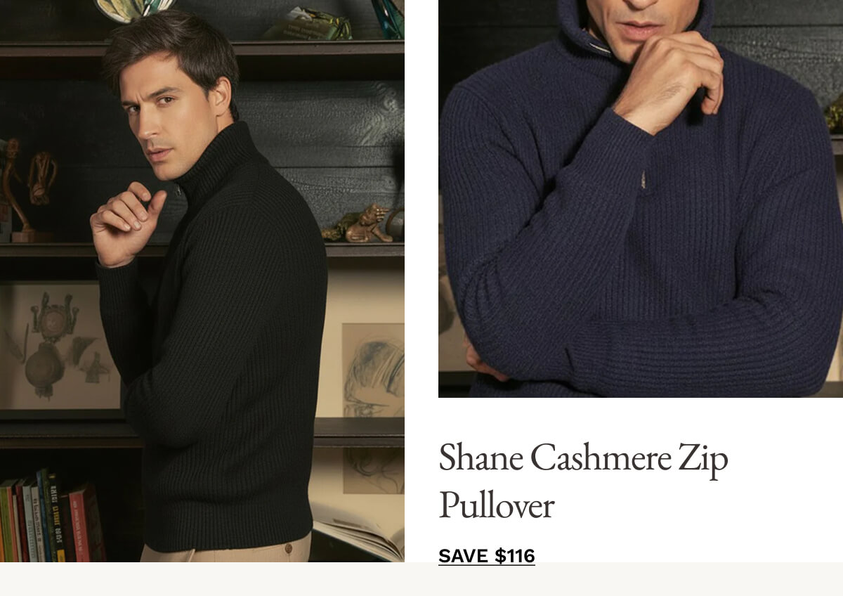 Shane Cashmere Zip Pullover