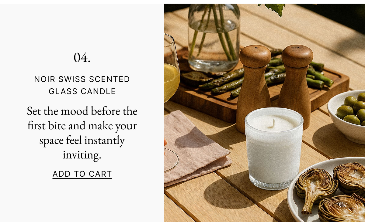 NOIR SWISS SCENTED GLASS CANDLE