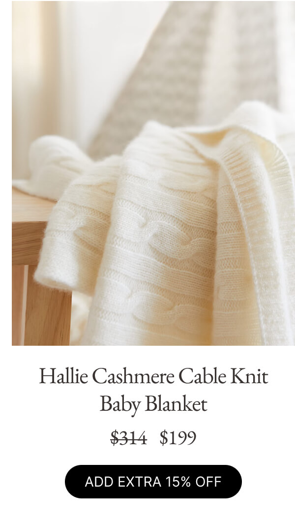 Hallie Cashmere Cable Knit Baby Blanket