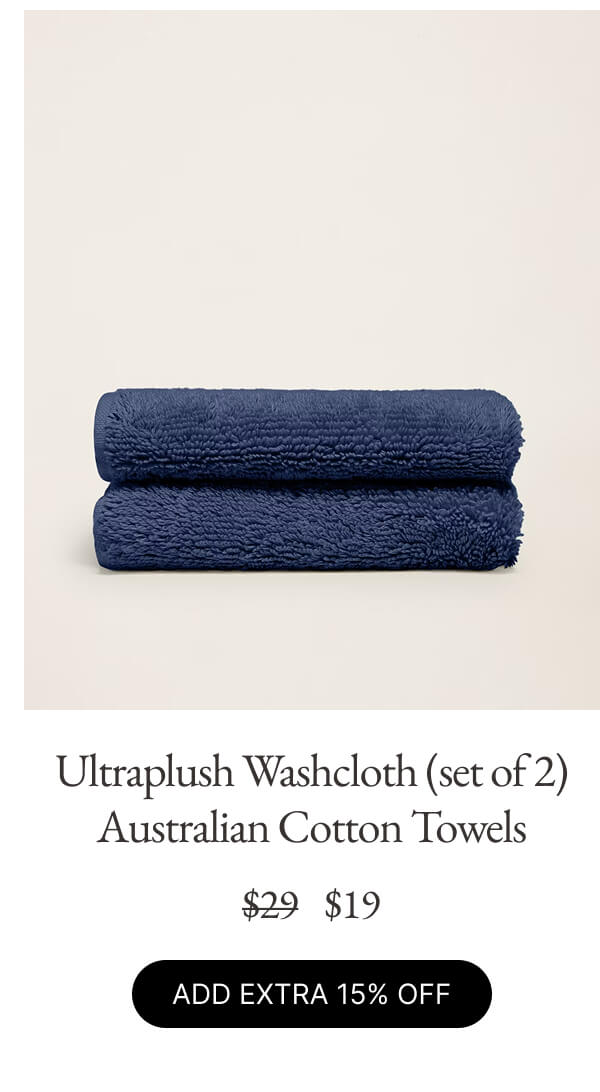 Ultraplush Washcloth (set of 2) Australian Cotton Towels