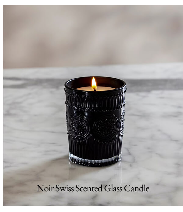 Noir Swiss Scented Glass Candle