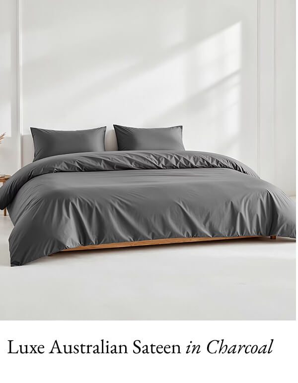 Luxe Australian Sateen in Charcoal