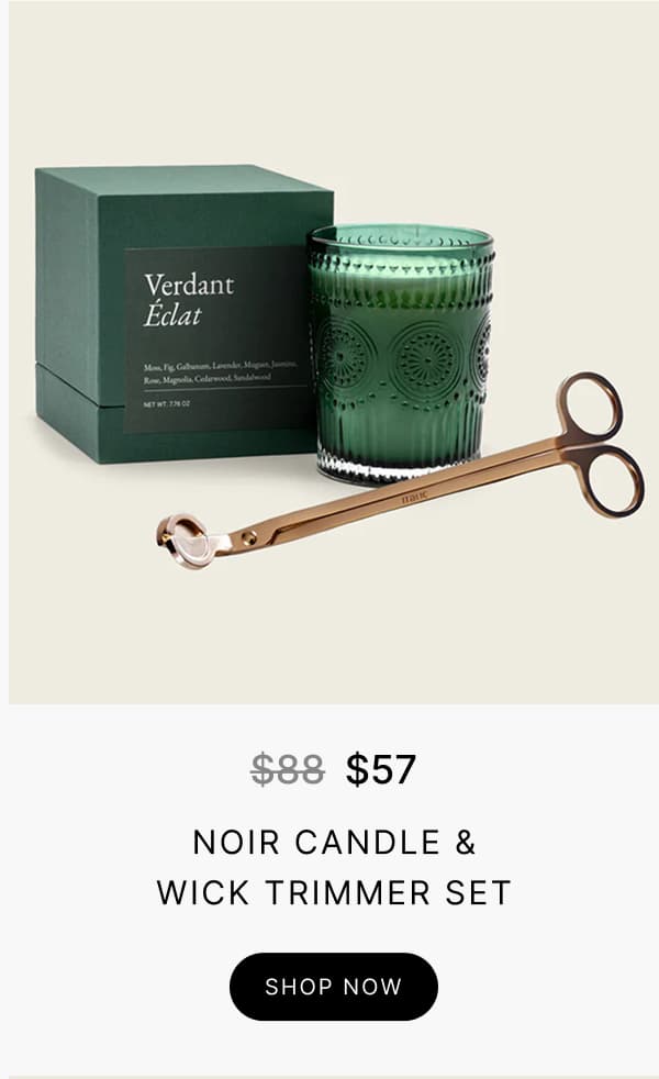 Noir Candle & Wick Trimmer Set