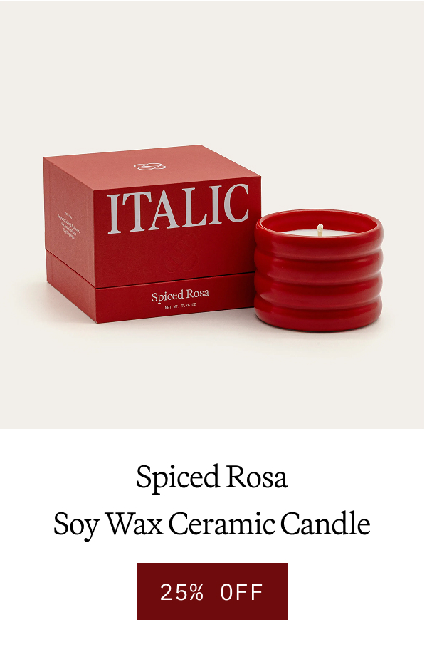 Spiced Rosa Soy Wax Ceramic Candle