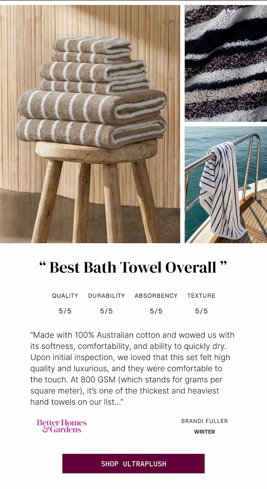 ITALIC | Memorial Day Sale | 25% OFF Ultraplush Stripe towels