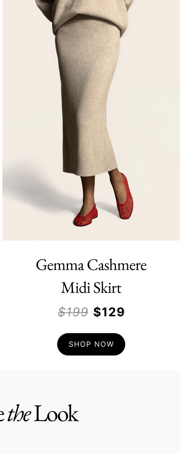 Gemma Cashmere Midi Skirt