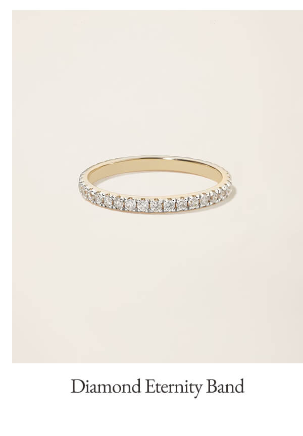 14k Solid Gold Petite Diamond Eternity Band