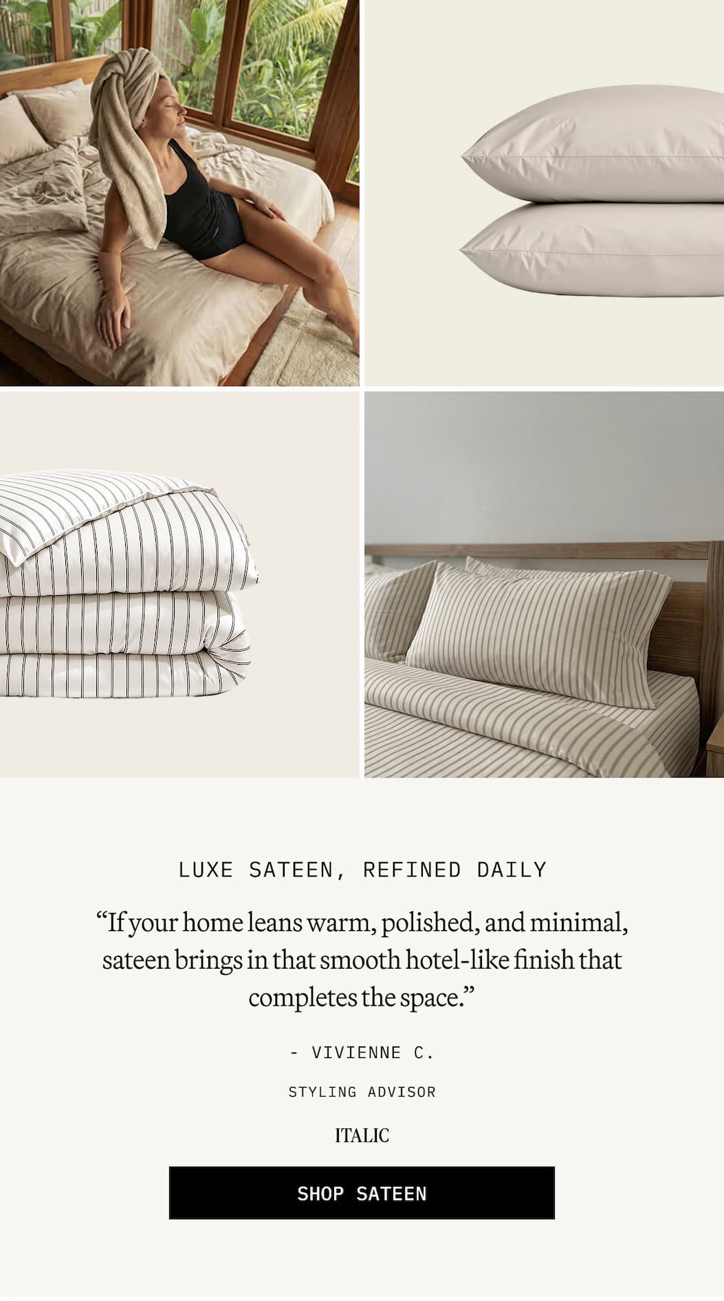 ITALIC | Luxe Sateen, Refined Daily