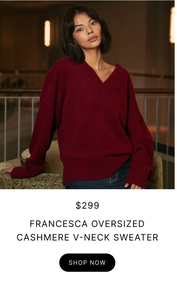 Francesca Oversized Cashmere V-Neck Sweater
