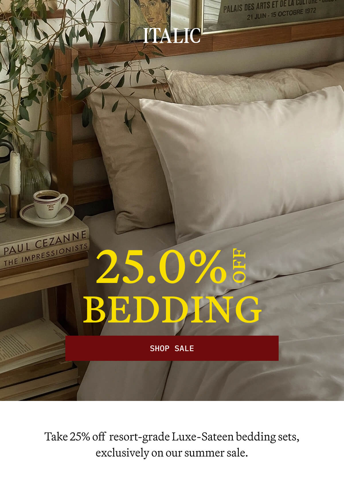 ITALIC | 25.0% OFF Sateen Bedding