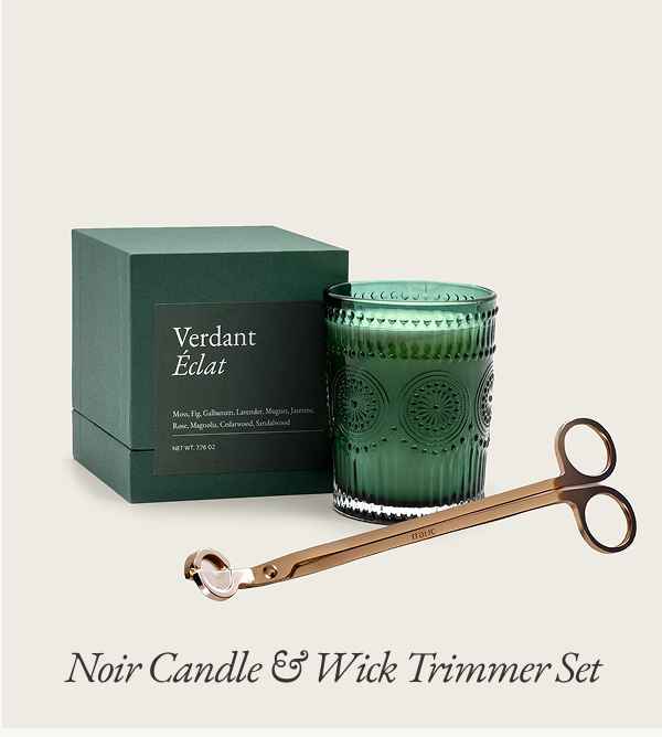 Noir Candle & Wick Trimmer Set