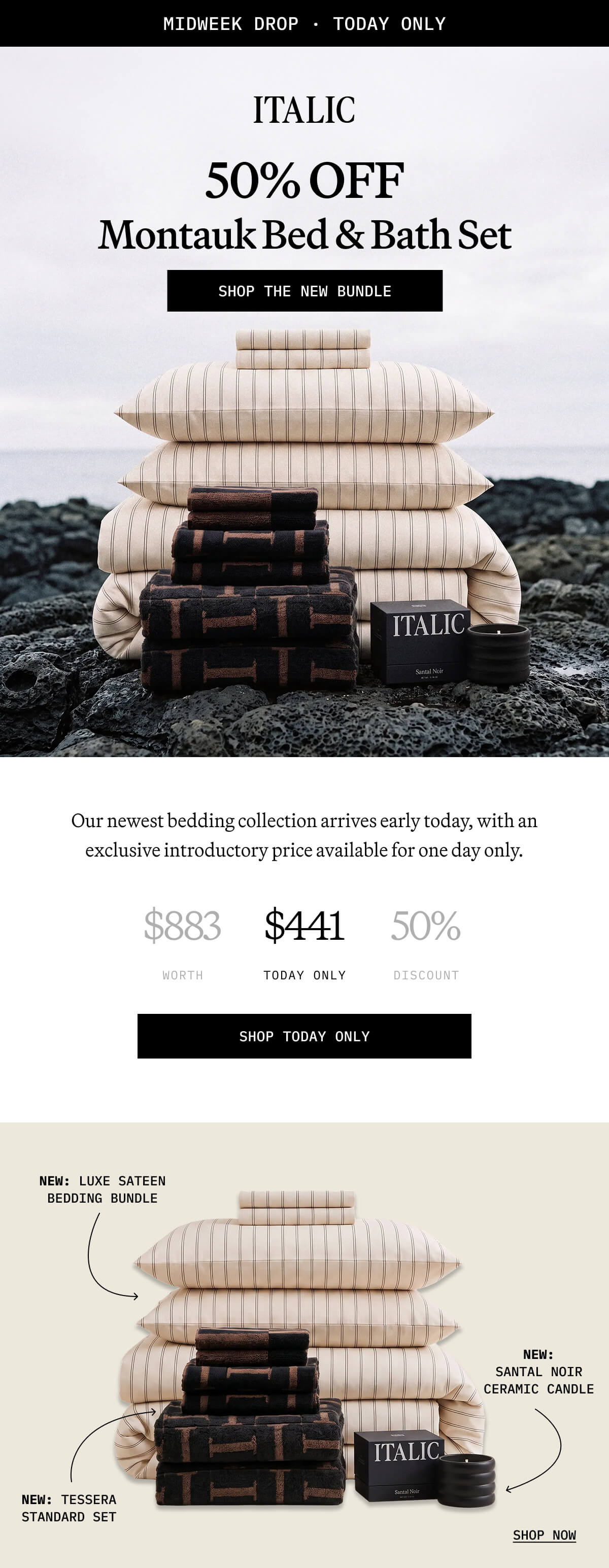 50% Off Montauk Bed and Bath Set