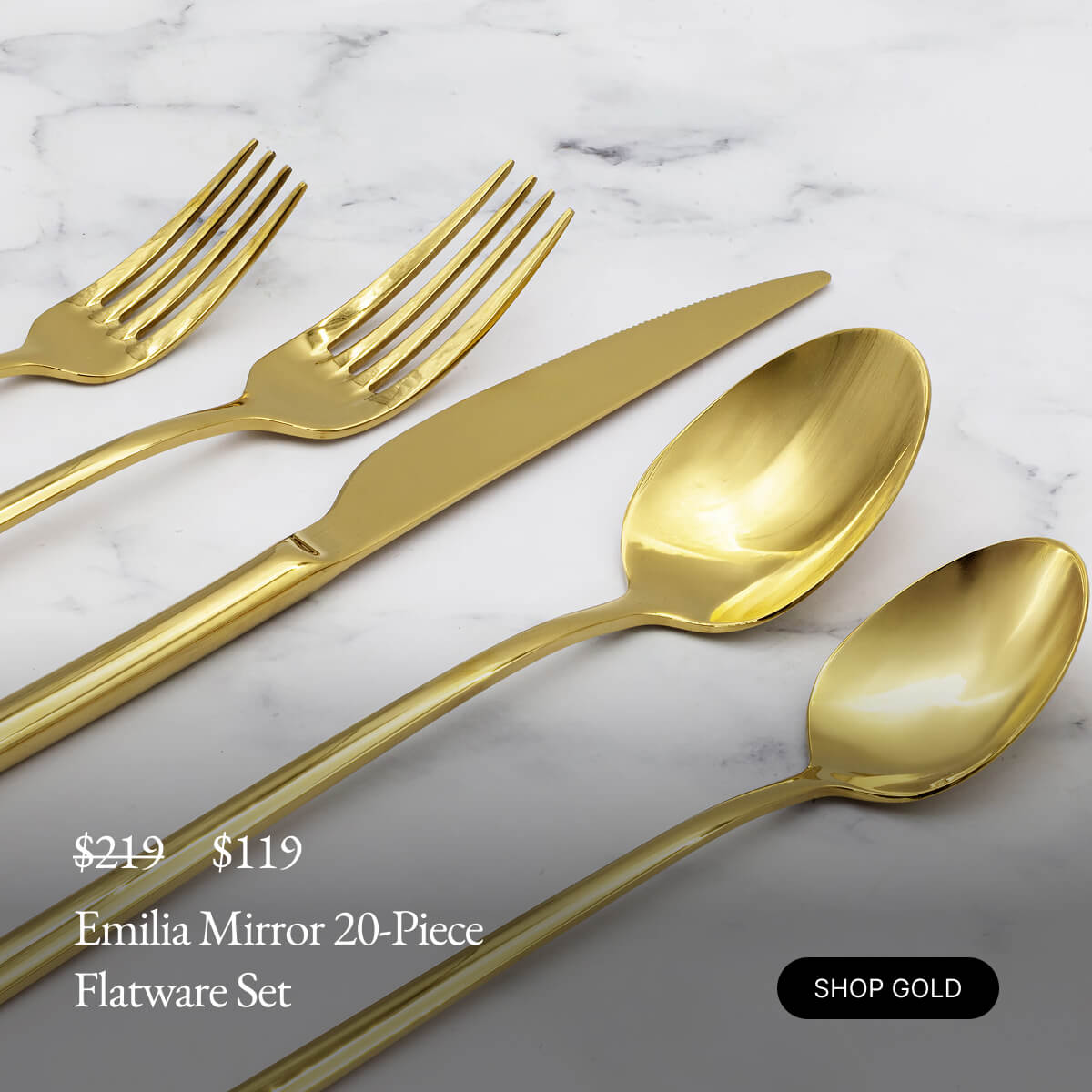 Emilia Mirror 20-Piece Flatware Set