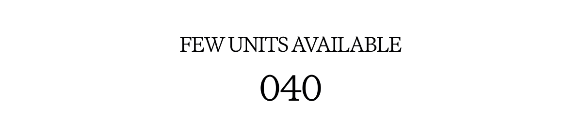 Few units available