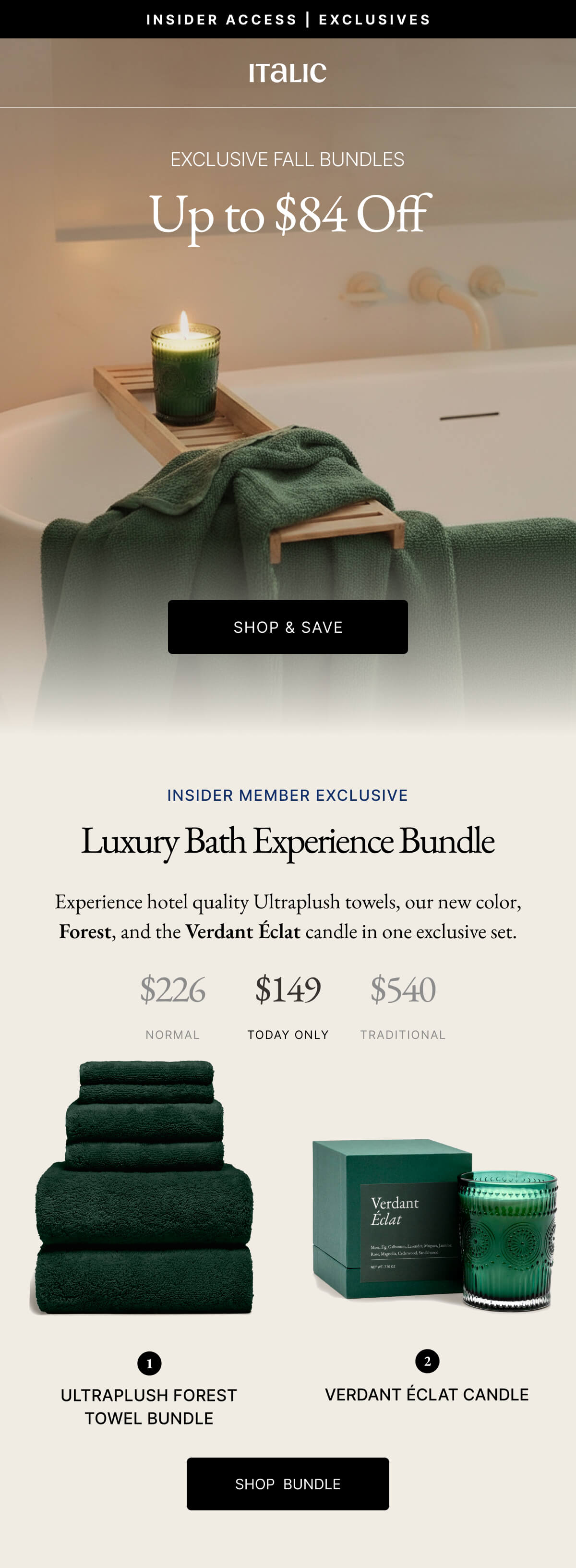 Italic | Life is Luxury | Exclusive Fall Bundles