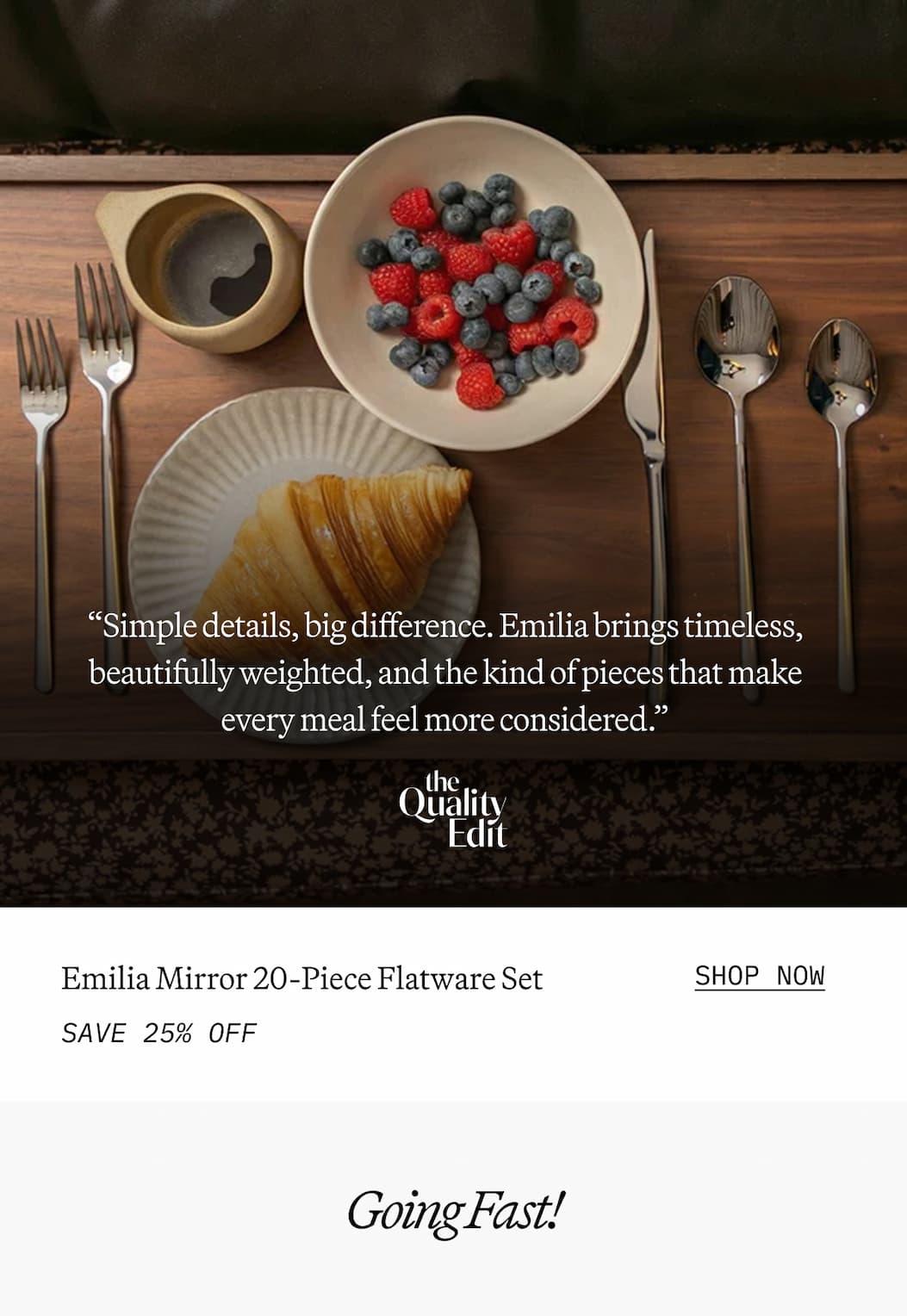 Emilia Mirror 20-Piece Flatware Set
