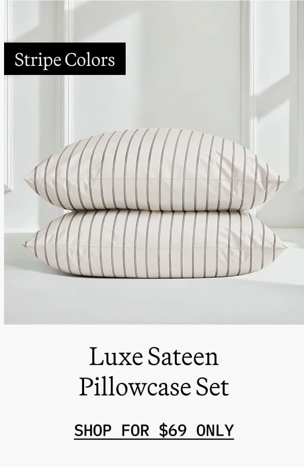 Luxe Sateen Stripes Pillowcase