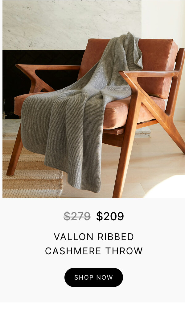 Vallon Ribbed Cashmere Throw