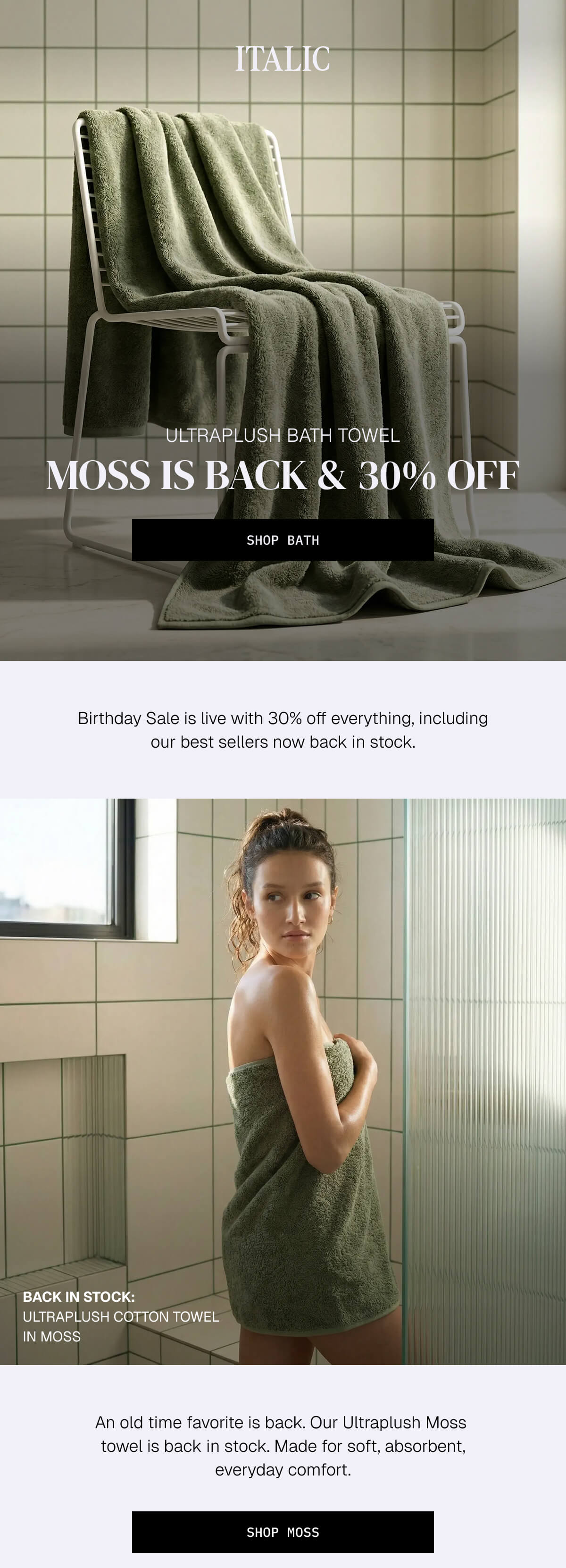 ITALIC | MOSS IS BACK