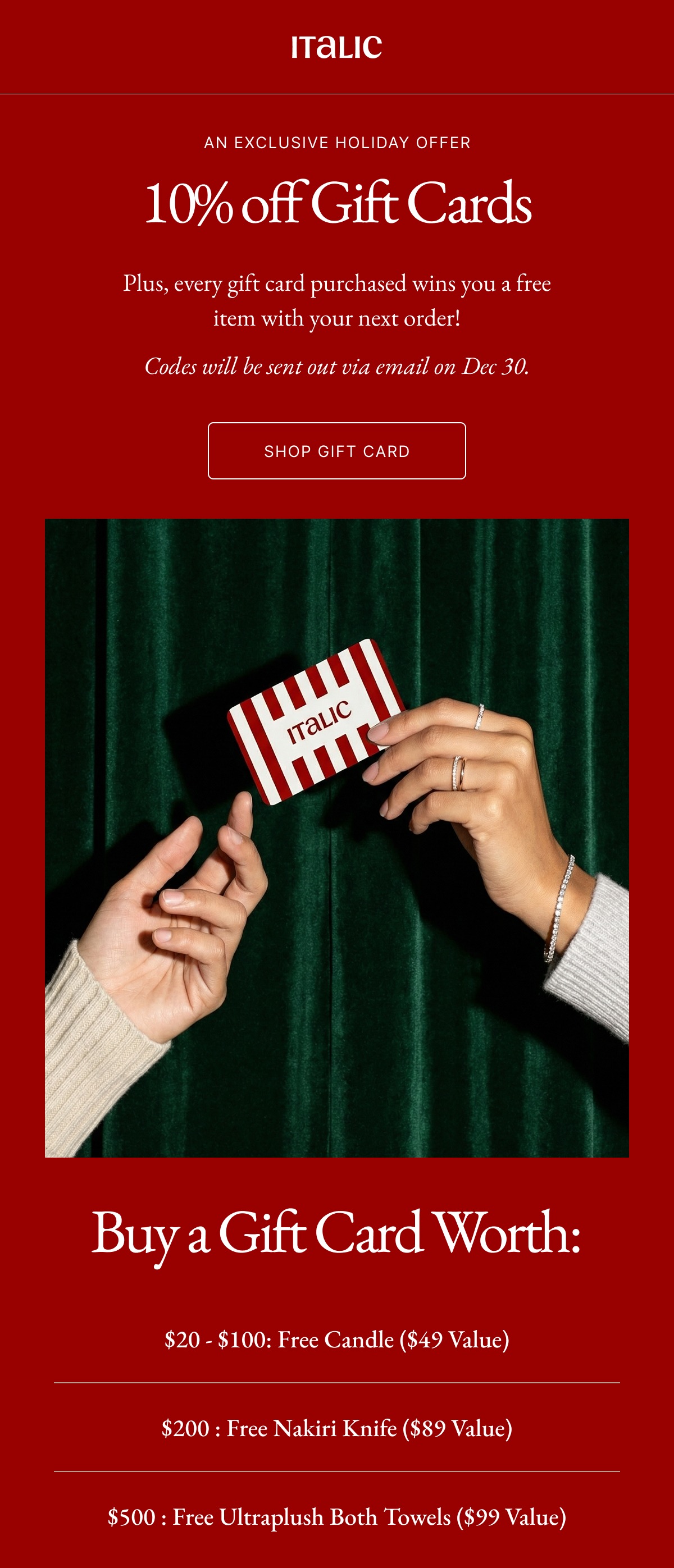 Italic | Life is the luxury 