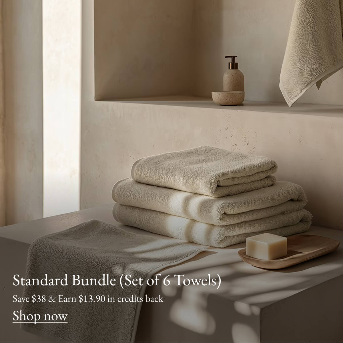 Italic | Life is the Luxury | Standard Bundle (Set of 6 Towels) Save $38 & Earn $13.90 in credits back Shop now