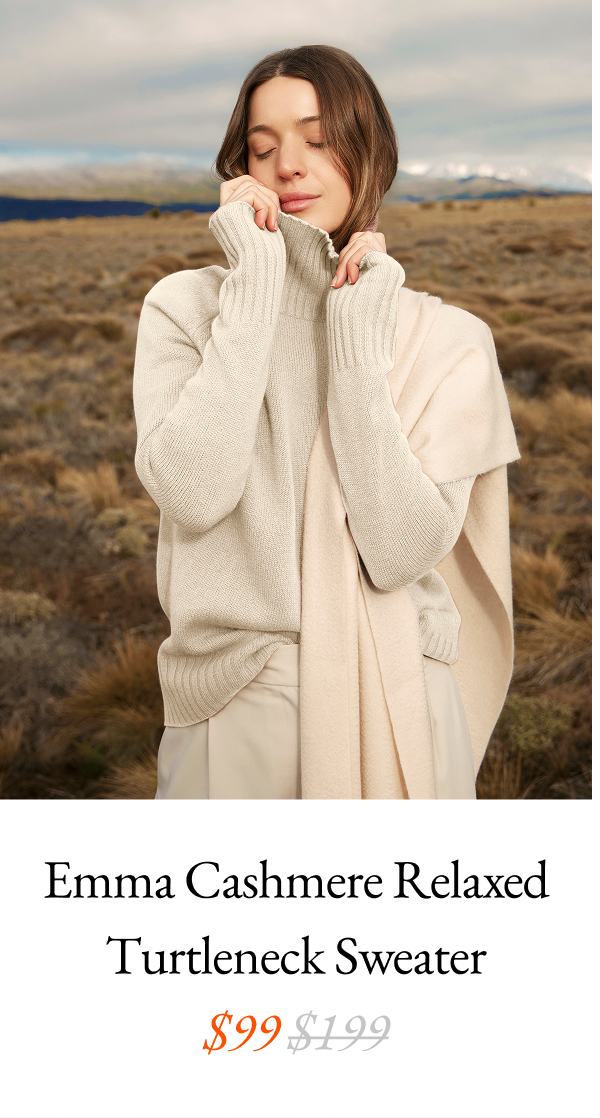 Emma Cashmere Relaxed Turtleneck Sweater
