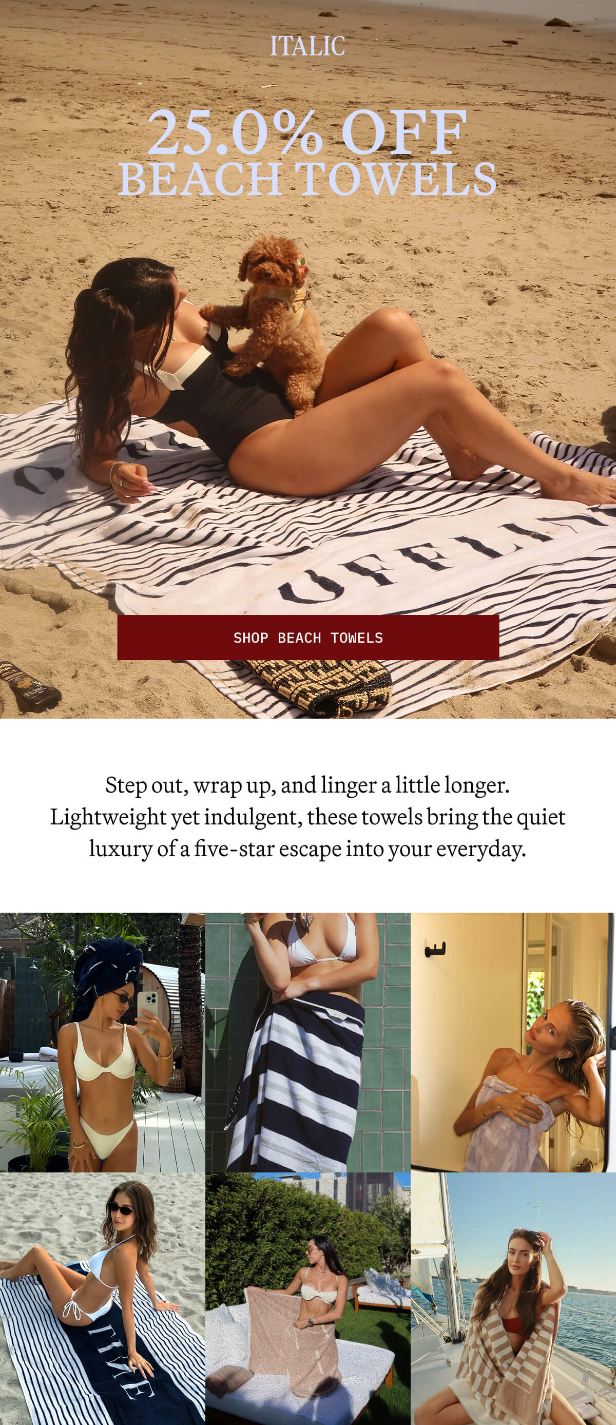 ITALIC | 25.0% OFF Beach Towels