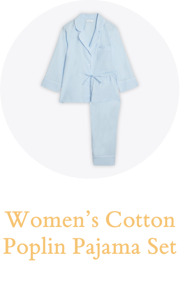 Women’s Cotton Poplin Pajama Set $55